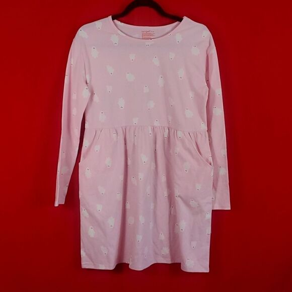 NEW PINK GHOST HALLOWEEN DRESS Girls‎ Size XL 14 - Picture 1 of 8